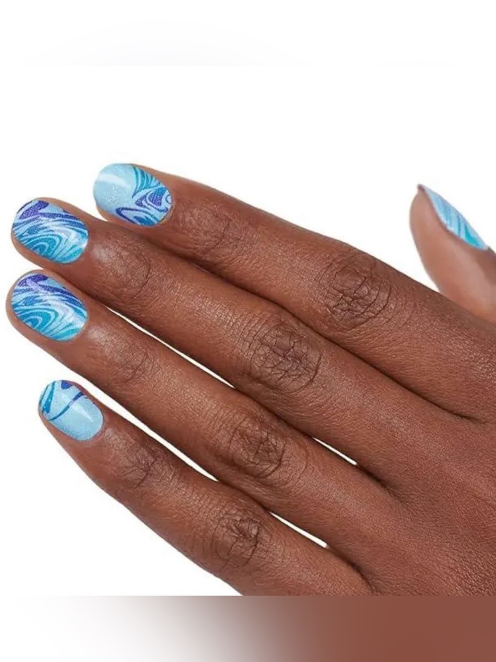 Color Street Think You’re Slick 100% Pure Nail Polish *RETIRED* Blue Swirl Water
